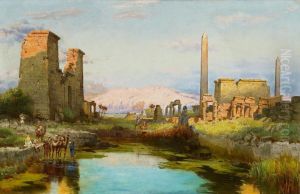 Morning mood at the lake of Karnak
