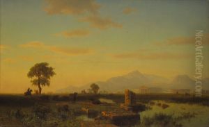 Ruins of Paestum by Albert Bierstadt