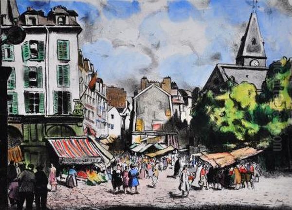 Market Day, Paris - view 1