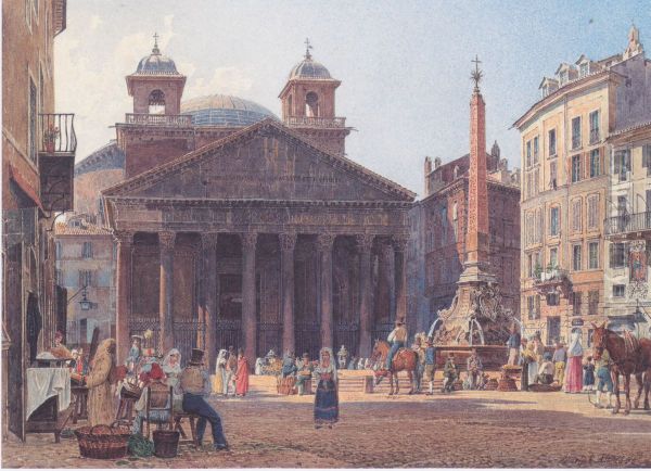 Das Pantheon und die Piazza della Rotonda in Rom - view 1