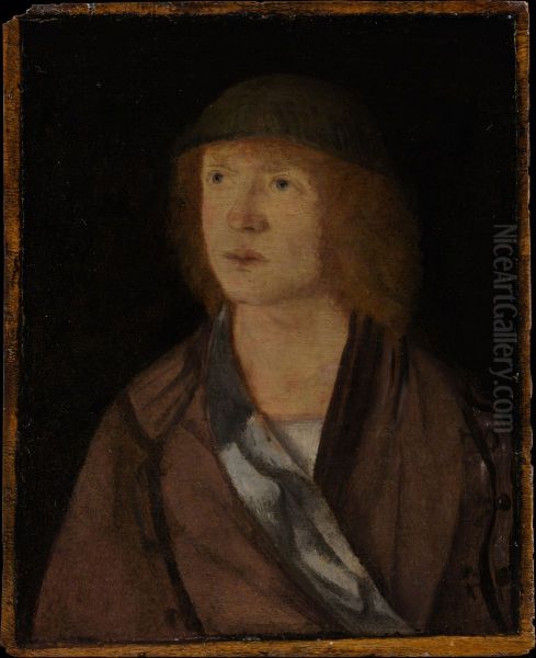 Portrait of a Young Man; (reverse) Girl Making a Garland - view 1