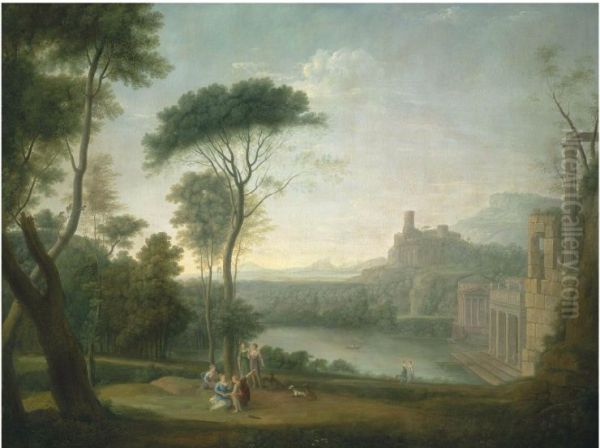 An extensive Italianate wooded landscape - view 1