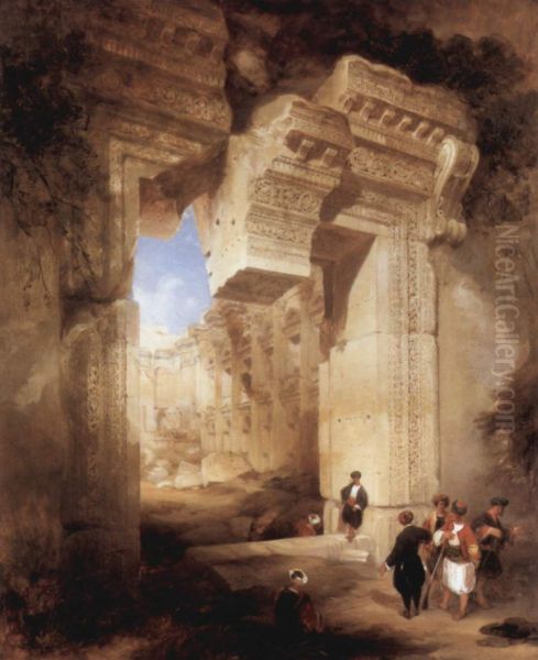 Der Eingang zum goldenen Tempel in Baalbeck - view 1