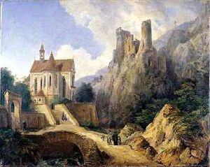 Landscape at Kobern on the river Moselle