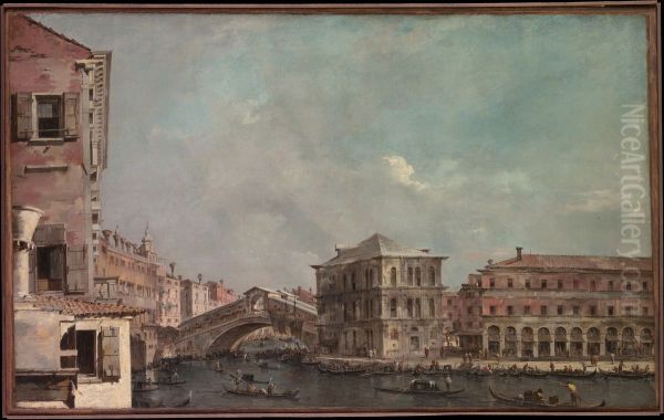 The Grand Canal above the Rialto - view 1