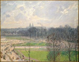 The Garden of the Tuileries on a Winter Afternoon by Camille Pissarro