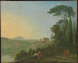 Lake Nemi and Genzano from the Terrace of the Capuchin Monastery by Richard Wilson