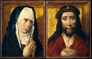 The Mourning Virgin; The Man of Sorrows by Dieric Bouts