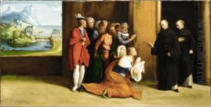 Saint Nicholas of Tolentino Reviving a Child by Benvenuto Tisi