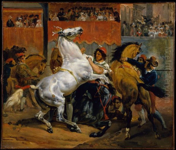 The Start of the Race of the Riderless Horses - view 1