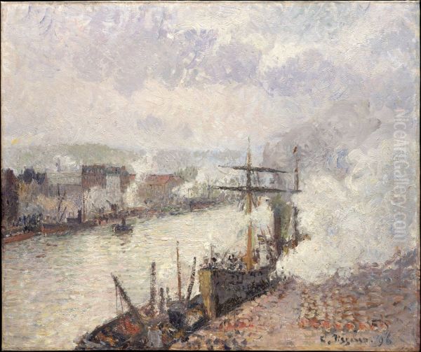 Steamboats in the Port of Rouen - view 1