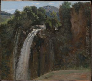 Waterfall at Terni by Jean-Baptiste Camille Corot