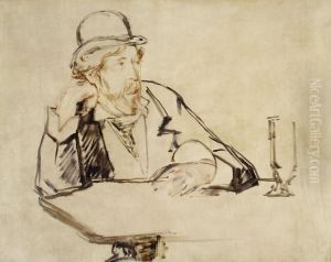 George Moore at a Cafe