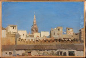 The Giralda, Seville by Adrien Dauzats