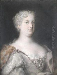 Portrait Of The Electoral Princess Maria Amalia Of Bavaria by Rosalba Carriera