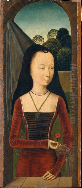 Young Woman with a Pink - view 1
