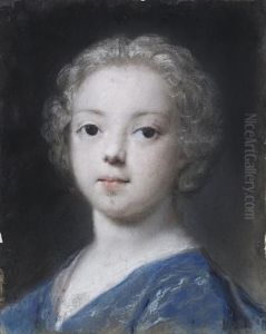 Portrait Of A Young Child, Bust-length, Inblue Costume