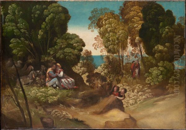 Lit,"Le tre eta dell'uomo"label QS:Lfr,"Les trois ages de l'homme"label QS:Len,"The Three Ages of Man"label QS:Lde,"Die drei Lebensalter" by Dosso Dossi
