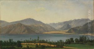 Lake Fucino and the Abruzzi Mountains