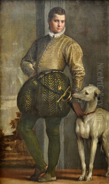 Boy with a Greyhound - view 1