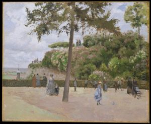 The Public Garden at Pontoise by Camille Pissarro