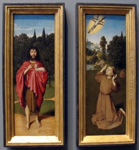 Saint John the Baptist; Saint Francis Receiving the Stigmata by Gerard David