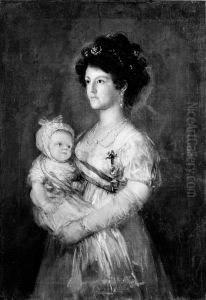 Infanta Maria Luisa (1782-1824) and Her Son Carlos Luis (1799-1883) by Francisco Goya Fuendetodos