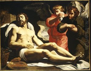 The Dead Christ in the Tomb with Two Angels The Dead Christ in the Tomb with Two Angels