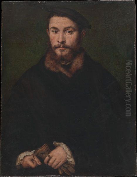Portrait of a Man with Gloves - view 1