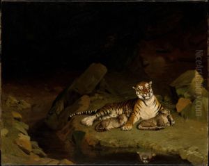 Tiger and Cubs by Jean-Leon Gerome
