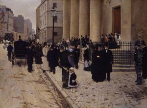 The Church of Saint-Philippe-du-Roule, Paris. by Jean Beraud