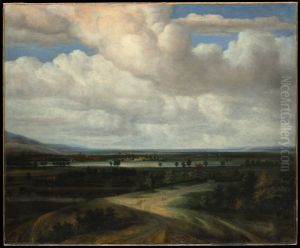 A Panoramic Landscape with a Country Estate by Philips Koninck