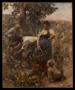 The Grape Harvest by Leon Augustin Lhermitte