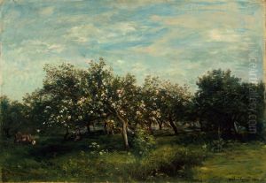 Apple Blossoms by Charles-Francois Daubigny