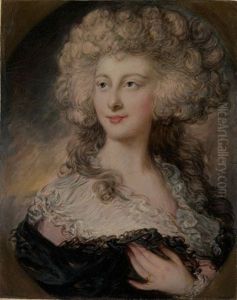Portrait of Anne Elizabeth Cholmley (1769-1788), wife of2nd Baron Mulgrave by Gainsborough Dupont