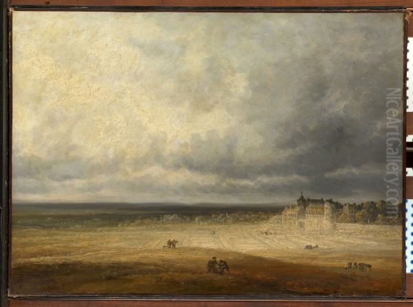 Landscape with a Plowed Field and a Village - view 1