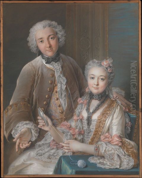 Double Portrait Presumed to Represent Francois de Jullienne (1722-1754) and His Wife (Marie Elisabeth de Sere de Rieux, 1724-1795) - view 1
