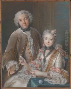 Double Portrait Presumed to Represent Francois de Jullienne (1722-1754) and His Wife (Marie Elisabeth de Sere de Rieux, 1724-1795) by Charles-Antoine Coypel
