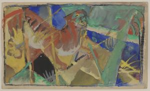 Tiger in the Jungle. by Franz Marc