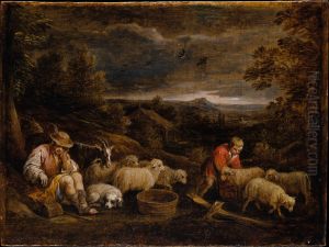 Shepherds and Sheep by David Teniers the Younger