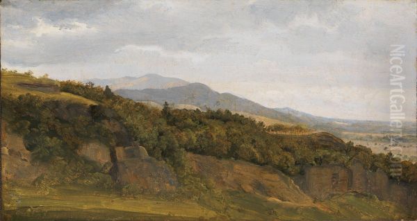 German Landscape with View towards a Broad Valley - view 1