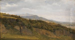 German Landscape with View towards a Broad Valley by Fritz Petzholdt