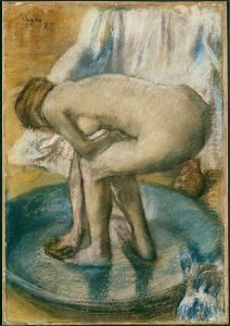 Woman Bathing in a Shallow Tub by Edgar Degas