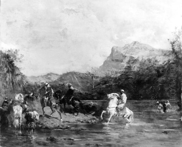 Arabs Crossing a Ford - view 1