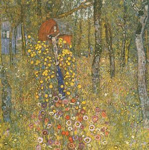 Cottage Garden with Cross
