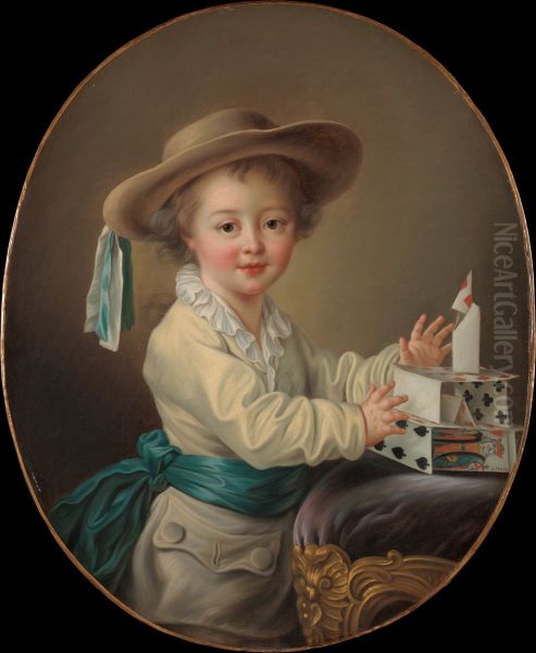 Boy with a House of Cards - view 1