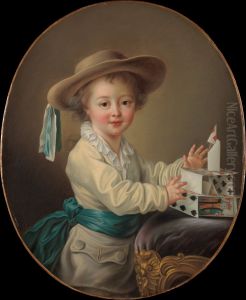 Boy with a House of Cards