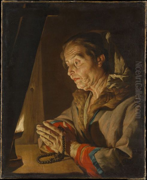 Old Woman Praying - view 1