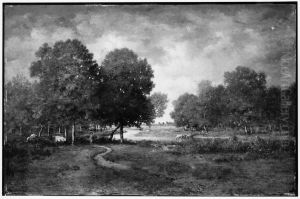A River in a Meadow by Theodore Rousseau