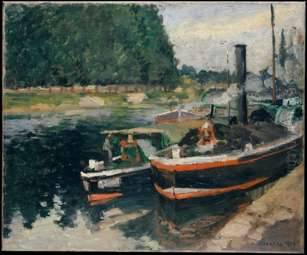 Barges at Pontoise - view 1